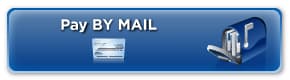 blue button displaying Pay BY MAIL with a check icon and a mailbox open off to the right