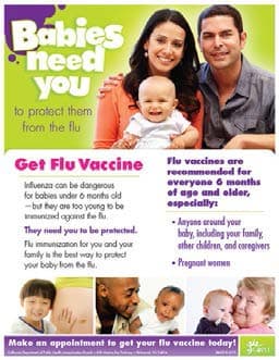 Babies Need You To Protect From the Flu flyer, click to view document