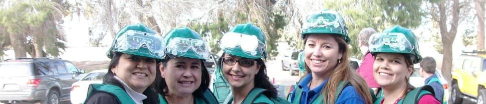 People training for emergency